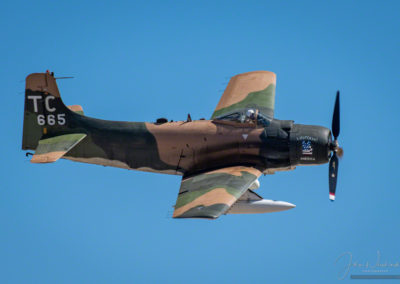 Douglas A-1 Skyraider Lieutenant America Close Flyby at Airshow