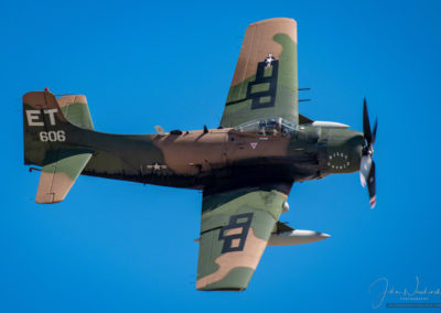 Douglas A-1 Skyraider Wiley Coyote Close Flyby at Pikes Peak Airshow