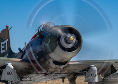 Douglas A-1 Skyraider Wiley Coyote on Ramp Readying for Takeoff