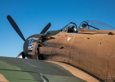 Close up of A-1 Skyraider Lieutenant America on Static Display