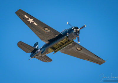 Navy Grumman TBM Avenger Flyby with Bomb Bay Doors Open