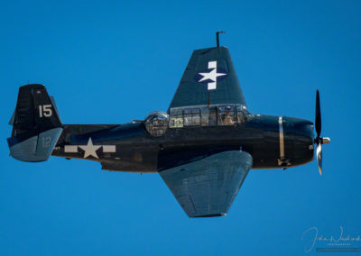 Close Flyby Photo of Navy Grumman TBM Avenger at Colorado Springs Airshow