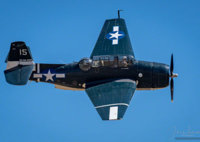 Close Flyby of Marines' Grumman TBM Avenger Torpedo Bomber at Colorado Springs Airshow