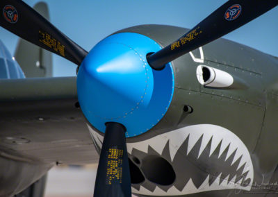 Engine Close Up 1942 Lockheed P-38F-5 Lightning (N12652) - "White 33"