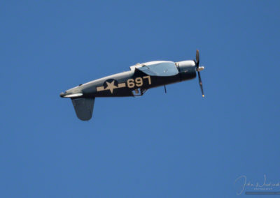 Inverted Flight of Brewster F3A Corsair at Pikes Peak Airshow in Colorado Springs