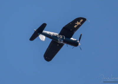 Aerial Acrobatics of Only Flying Brewster F3A Corsair at Pikes Peak Airshow in Colorado Springs