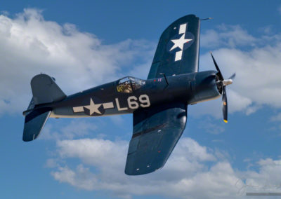 Flyby of Brewster F3A Corsair at Pikes Peak Airshow in Colorado Springs