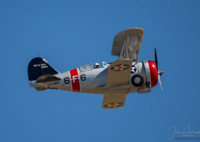 Flyby of Grumman F3F-2 Biplane Fighter Pikes Peak Airshow