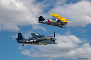 Grumman FM2 Wildcat and Grumman F3F-2 Biplane Fighter Pikes Peak Airshow