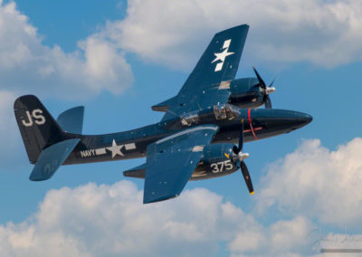 Low Flyby Photo of 1945 Grumman F7F Tigercat at Colorado Springs Airshow