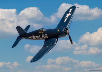 WWII Navy Brewster F3A Corsair at Pikes Peak Airshow in Colorado Springs