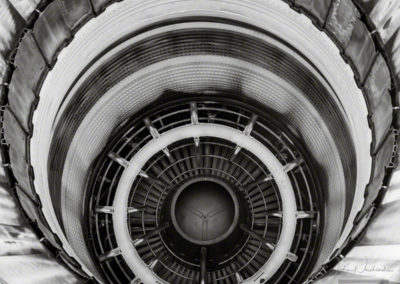 B&W Photo of Close up of F-15 Eagle Pratt & Whitney F100 engines