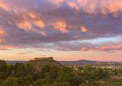Pink Pastel Sunrise over Castle Rock Colorado