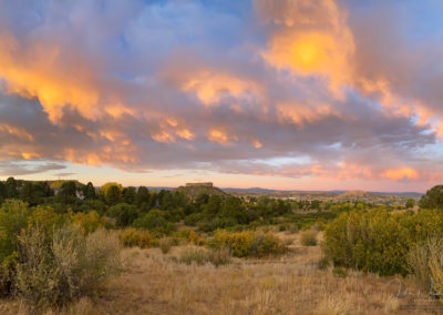 Beautiful Colorful Clouds at Sunrise over Castle Rock Colorado