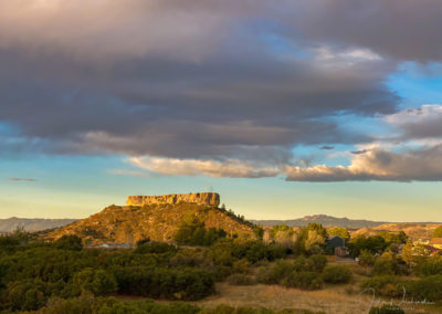 Dramatic Clouds over The Rock at Sunrise