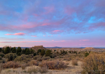 Pink Clouds over The Rock at Dawn in Castle Rock