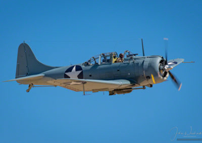 In Flight Photo of SBD Dauntless A-24 Banshee Colorado Springs