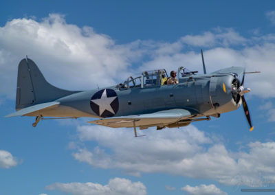 Close Flyby Photo of SBD Dauntless A-24 Banshee at Colorado Springs Airshow