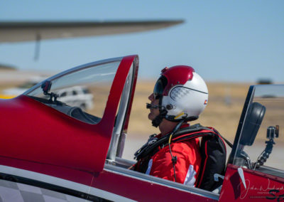 Rocky Mountain Renegades Tom Spratt taxing his RV-8 at Pikes Peak Regional Airshow