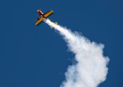 Rocky Mountain Renegades Steve Bergevin Performing stall Maneuver in his Giles G-202 at Pikes Peak Regional Airshow