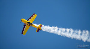 Rocky Mountain Renegades Steve Bergevin Performing Solo Side Flying in his Giles G-202 at Pikes Peak Regional Airshow