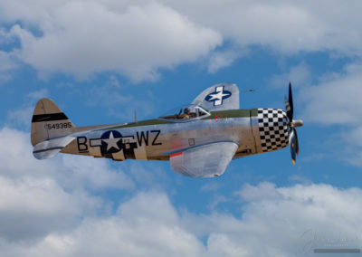Flyby Photo of The Republic P-47 Thunderbolt Juggernaut WWII Warbird at Colorado Springs Airshow