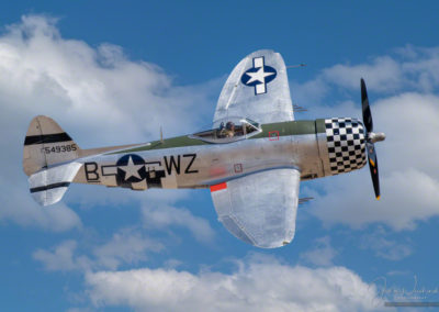 Amazing in Flight Photo of Republic P-47 Thunderbolt at Colorado Springs Airshow