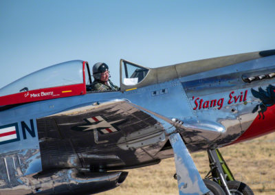 Mike Bertz and his P-51D Stang Evil at Colorado Springs Airshow