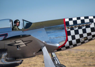 Pilot Taxing P-51 Frances Dell at Colorado Springs Airshow