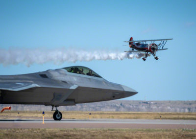 Lt. Col. Paul “Loco” Lopez in F-22 Waiting for all Clear to Take Off