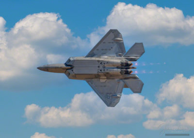 After Burners on F-22 Raptor in Flight at Colorado Springs Airshow