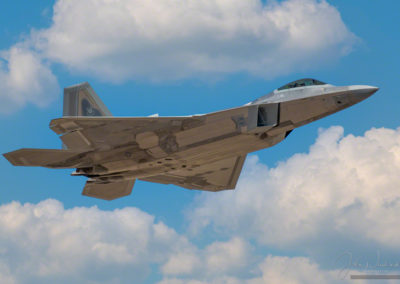 Close up of F-22 Raptor in Flight at Colorado Springs Airshow