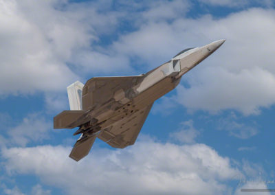 Underside of F-22 Raptor Stealth Fighter during a Flyby at Colorado Springs Airshow