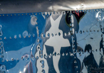 Close of Photo of P-51 Frances Dell's Metal Work