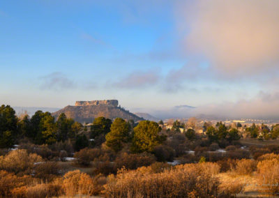 Clouds and Fog Roll in from the North During a Rare Weather Inversion in Castle Rock Colorado