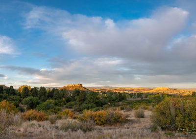 Blues Skies and First Light on the Rock - Castle Rock Sunrise in the Fall