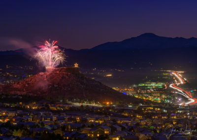 Fireworks over the Rock - Castle Rock Colorado Starlighting Ceremony