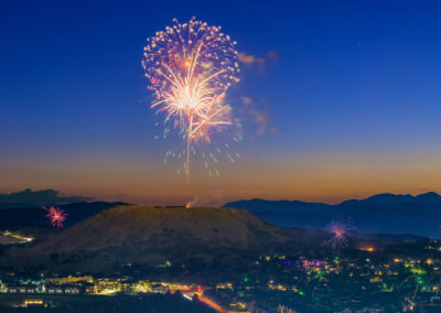 Firework Show Over Castle Rock CO
