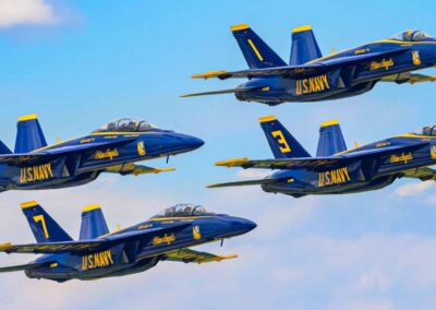 Photo US Navy Blue Angels F/A-18 Super Hornet 4 Jet Formation