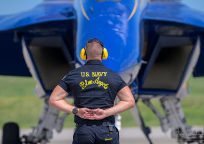 Blue Angel Ground Crew Readying Pilot for Take Off