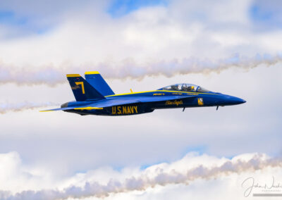 Photo of Blue Angels F/A-18 Opposing Pass