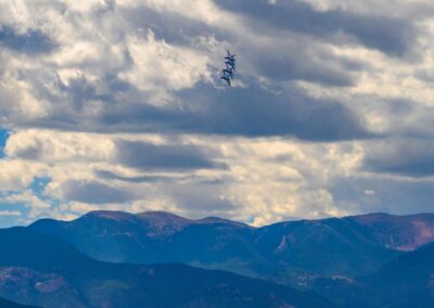Blue Angel F/A-18s High Altitude Pass over Rocky Mountains