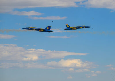 Photo 3 of Two Blue Angel F/A-18s Opposing Pass