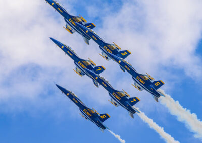 Photo of Blue Angel F/A-18s in Diamond Loop