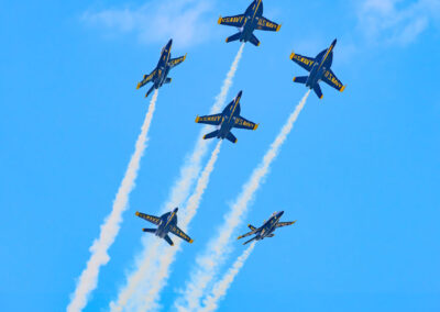 Photo of Blue Angel F/A-18s iPerforming a Fleur De Lis