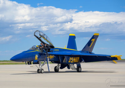 Crew Readying #7 Jet with Lieutenant Commander Amanda Lee piloting and Team Member in Second Seat